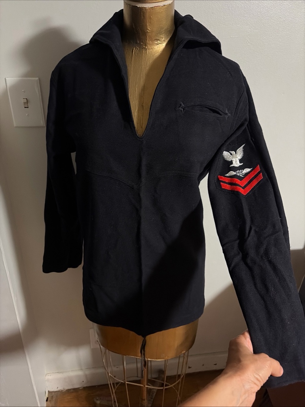 Cracker Jack vintage Naval officer coat wool